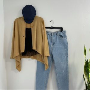 Yellow Big Button Cardigan